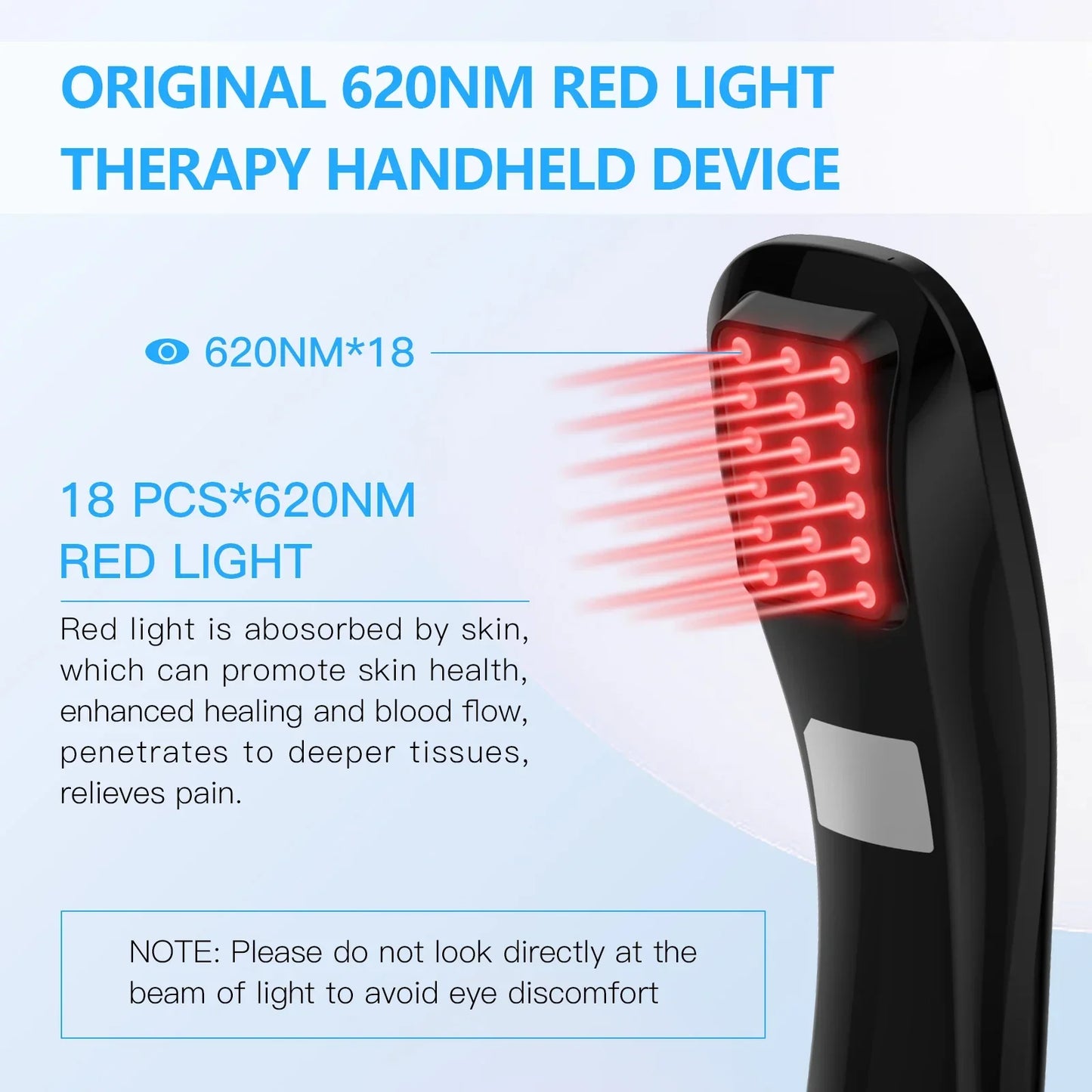 Cold Laser Therapy Device 18x620nm Diode Black-1