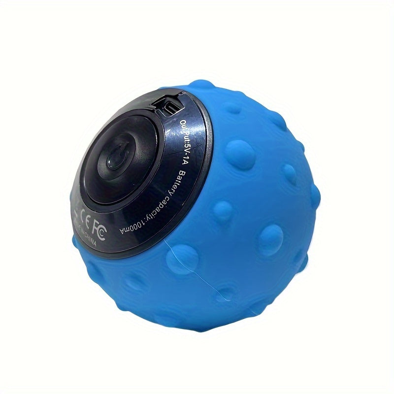 Portable USB Rechargeable Massage Ball – 5-Speed(Blue)-0