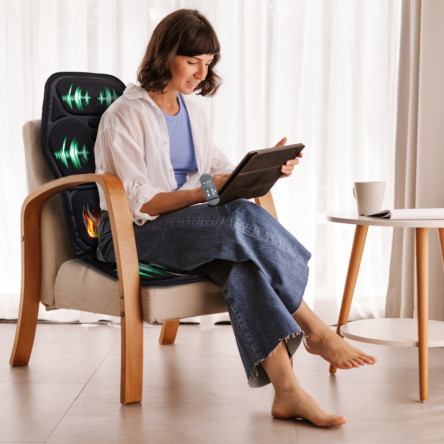 Pursonic Chair Cushion With Heat and Vibration-4