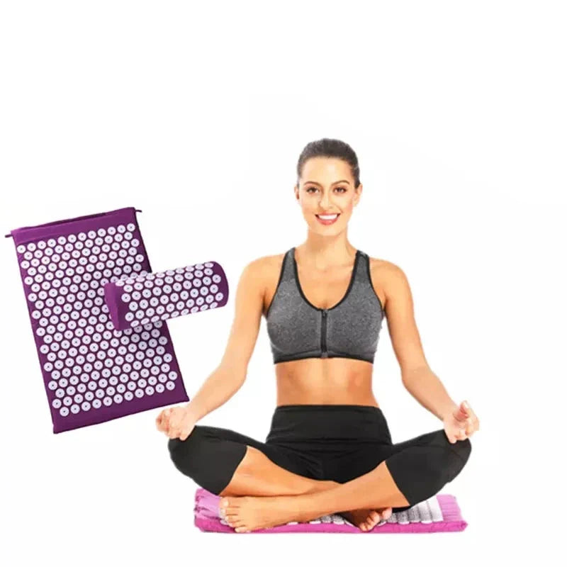 Acupressure Yoga Mat & Pillow Set for Stress Relief-3