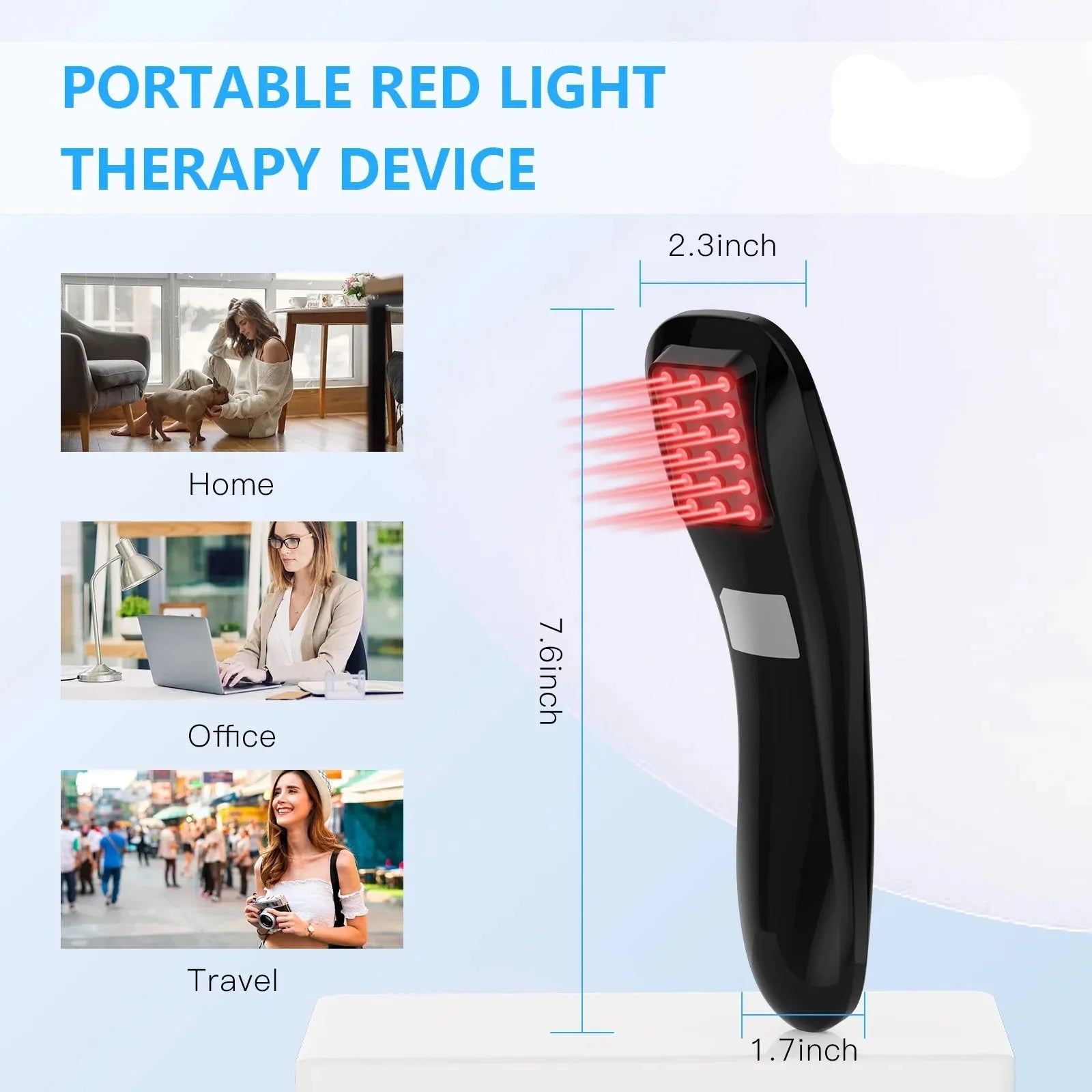 Cold Laser Therapy Device 18x620nm Diode Black-2